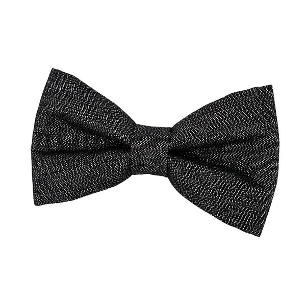 Black graphite dog bow ties for puppies small medium and large dogs with Velcro Brand tape for the collar