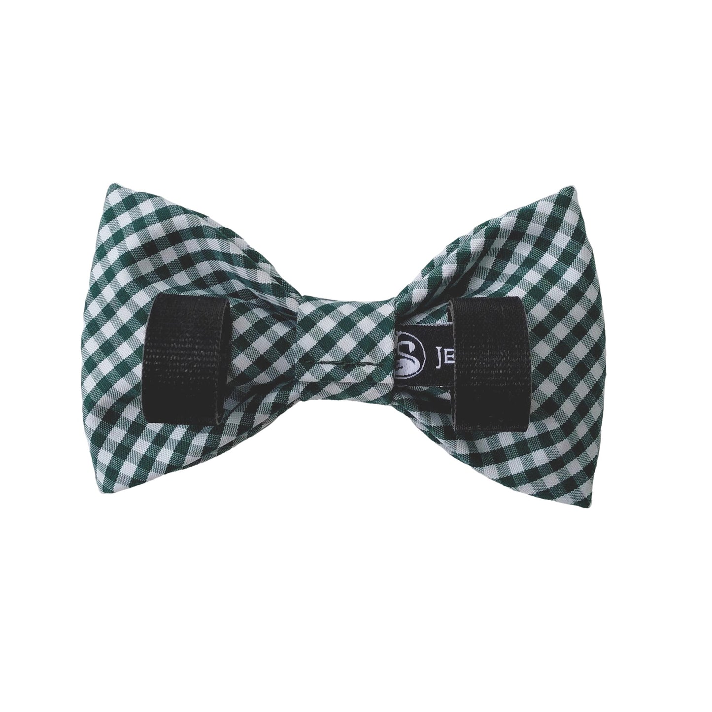Green Gingham Check Dog Bow Ties