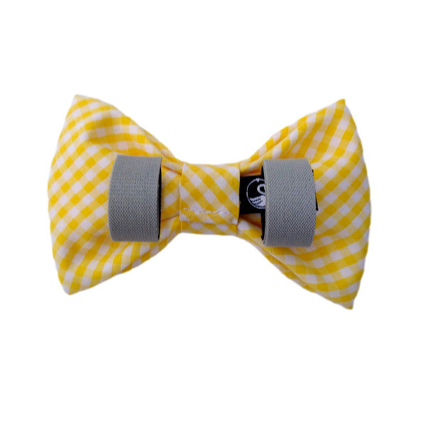 Dog Bow Ties in Yellow Gingham