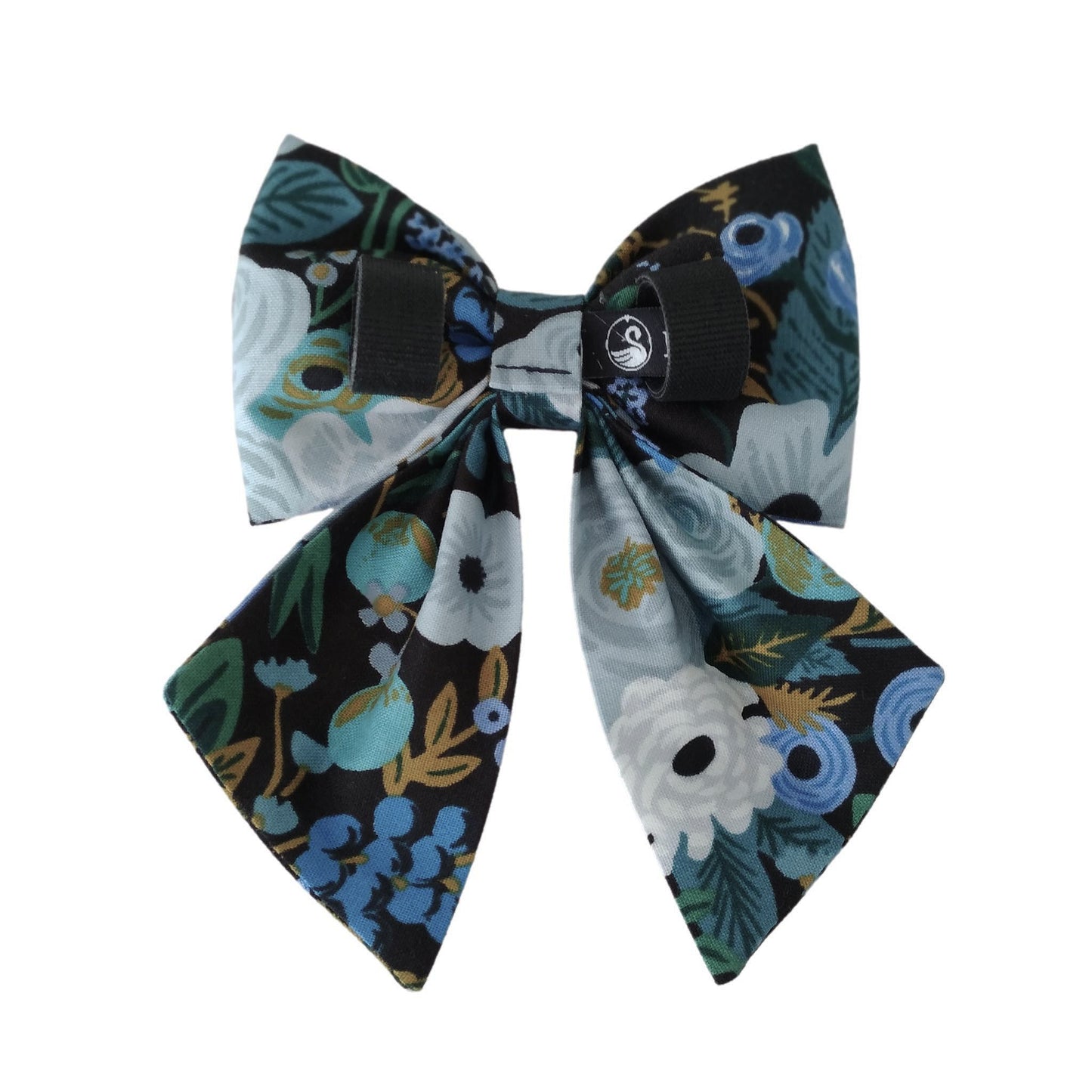 Black Floral Dog Bows for the Collar