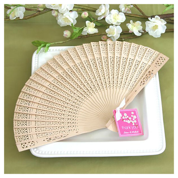 Sandalwood hand sales fans wedding