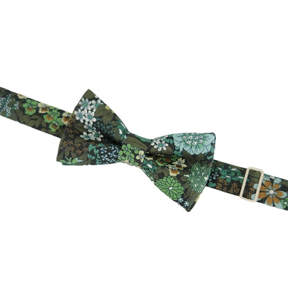 Green Floral Boys Bow Ties