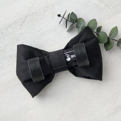 Black Silk Bow Tie for Dog Collars