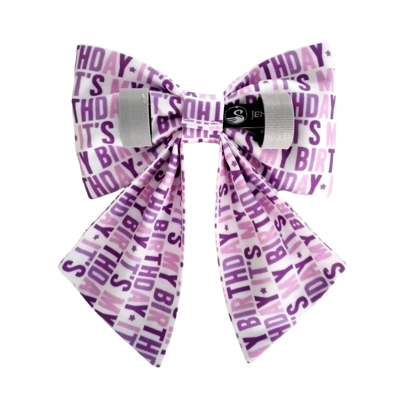 Purple Birthday Dog Bows for the Collar