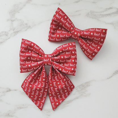 Red Christmas dog collar bows and bow ties