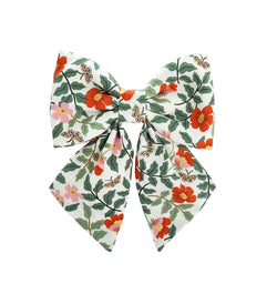 Orange floral dog bows for the collar in small and large sizes