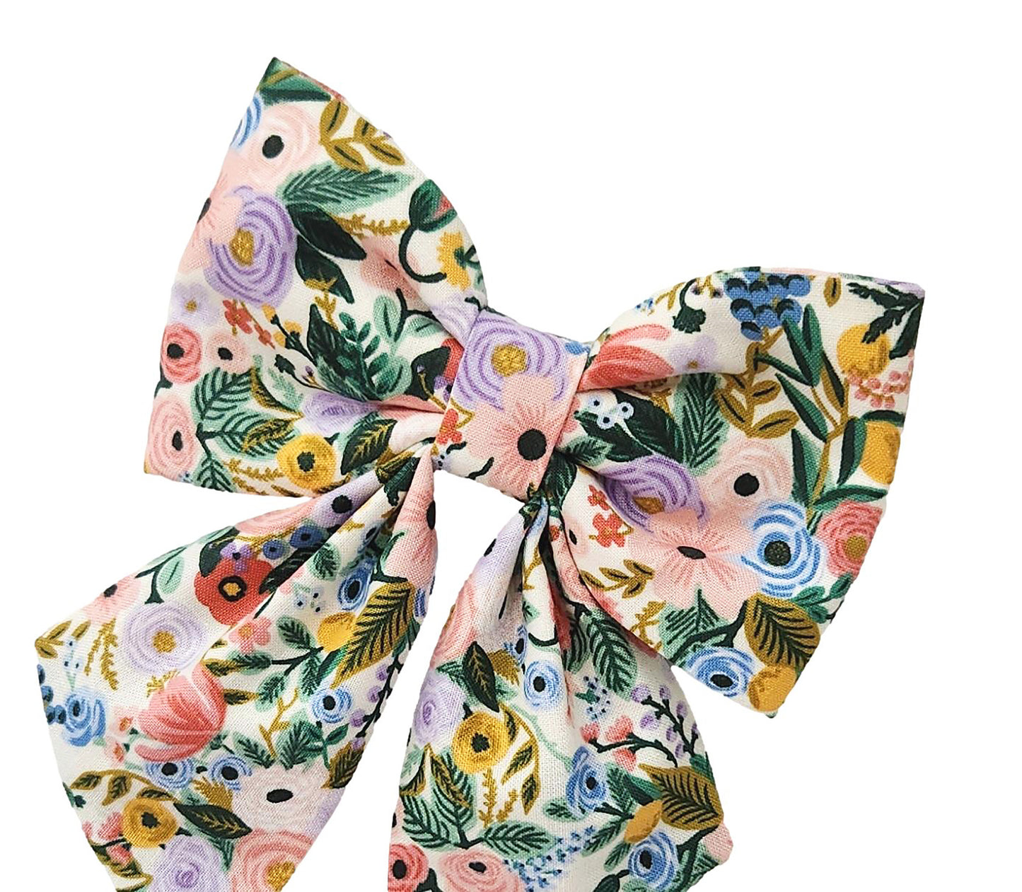 Dog Collar Bows with Colorful Flower Print