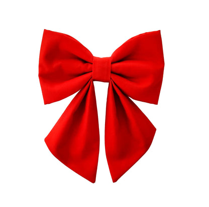 Red dog sailor bows for girls collars.