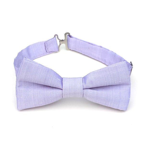 Lavender silk bow tie for boys and men pre tied
