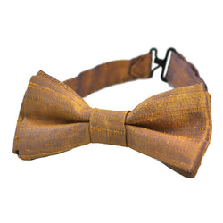 bronze iridescent silk bow tie for boys, men and baby
