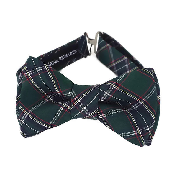 Green Plaid Bow Tie for Boys and Men