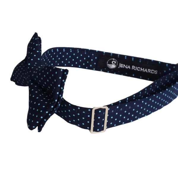 Navy Polka Dot Bow Tie for Boys, Baby and Men