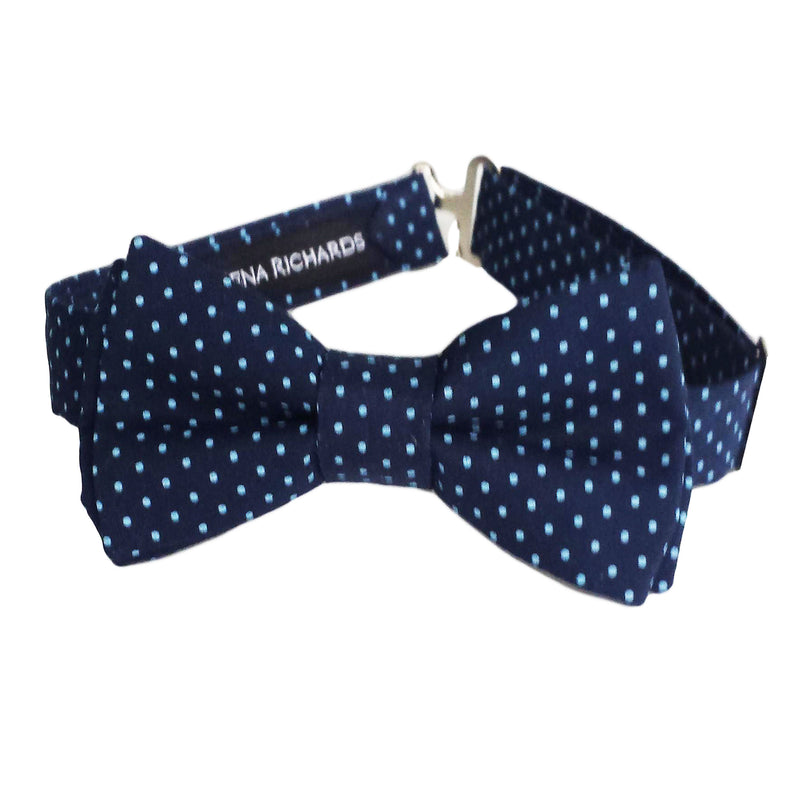 Navy Polka Dot Bow Tie for Boys, Baby and Men