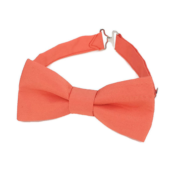 Orange crush silk bow tie for boys and men pre tied