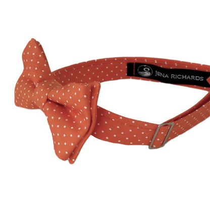 Boys Orange Polka Dot Bow Tie