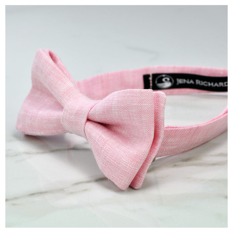 Pink bow tie side view