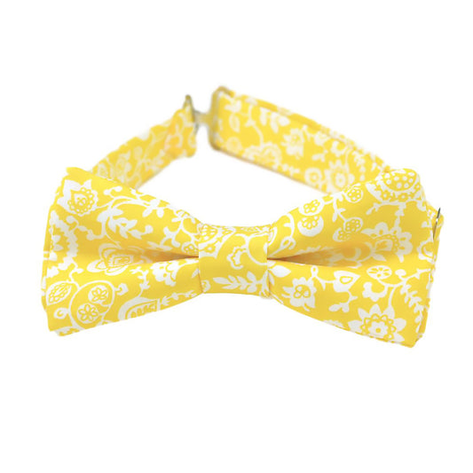 Yellow Floral Bow Tie