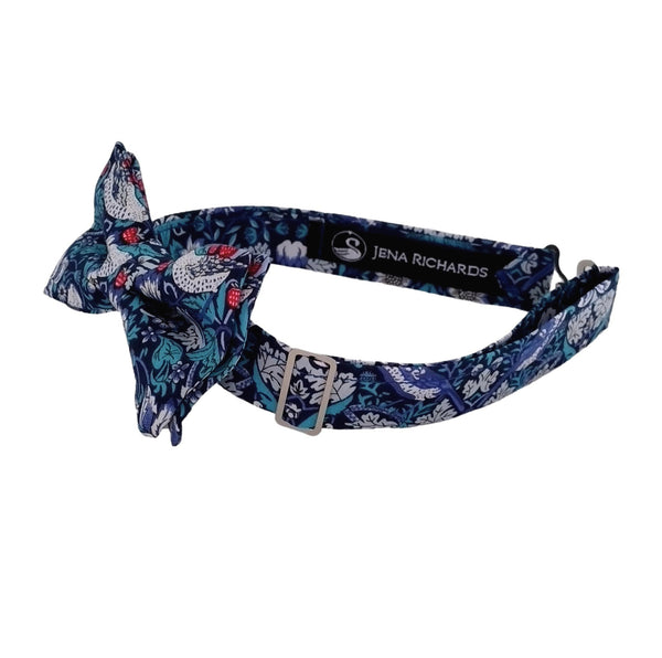 Navy Boys Bow Ties in Liberty of London Strawberry Thief