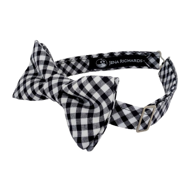 Black Plaid Bow Tie for Boys and Men