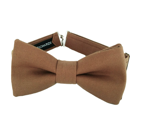 light brown bow tie for boys, toddler boy and baby boy