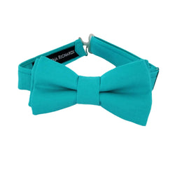 bow tie in aqua splash cotton for boys, babies and men