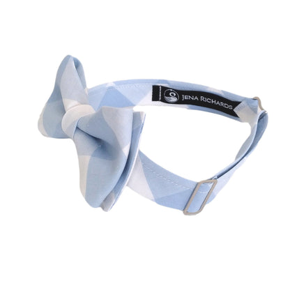 Blue Buffalo Plaid Bow Tie for Boys, Men and Baby boys