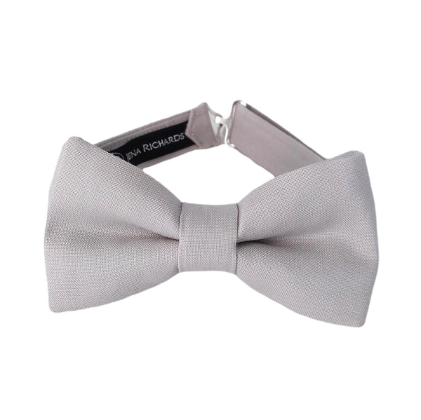 light gray cotton bow ties for boys, men and babies