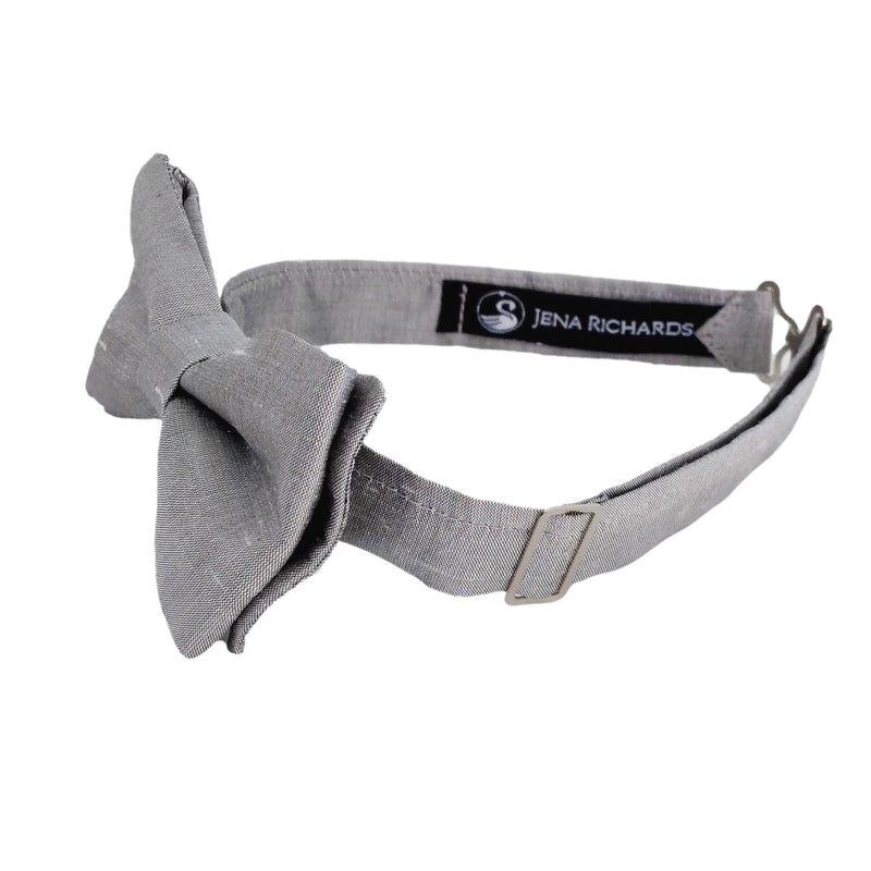 Silver Gray Silk Bow Tie for Men, Boys and Baby