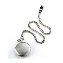 Brushed silver pocket watch
