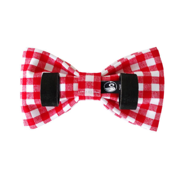 Red Gingham Check Dog Bow Ties