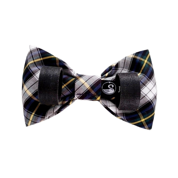Black Plaid Bow Tie for Dogs and Pets