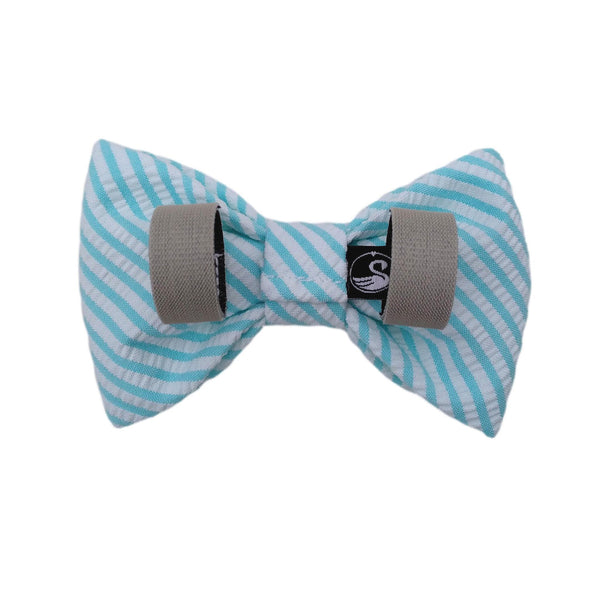Blue Striped Dog Bow Ties for the Collar