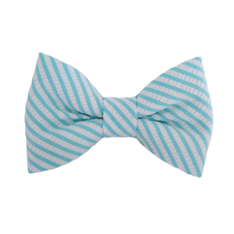 blue and white striped dog bow ties and bows for the collar 