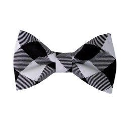 black and white check dog bow ties for the collar