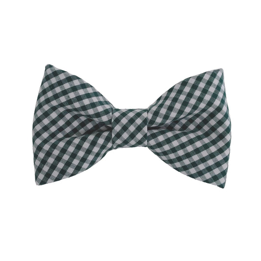 green gingham check dog bow ties for the collars