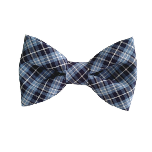 blue plaid collar bow ties for dogs