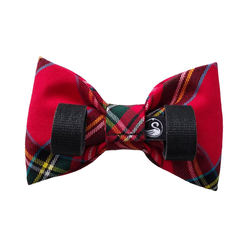 Red Tartan Plaid Bow Ties for Dogs
