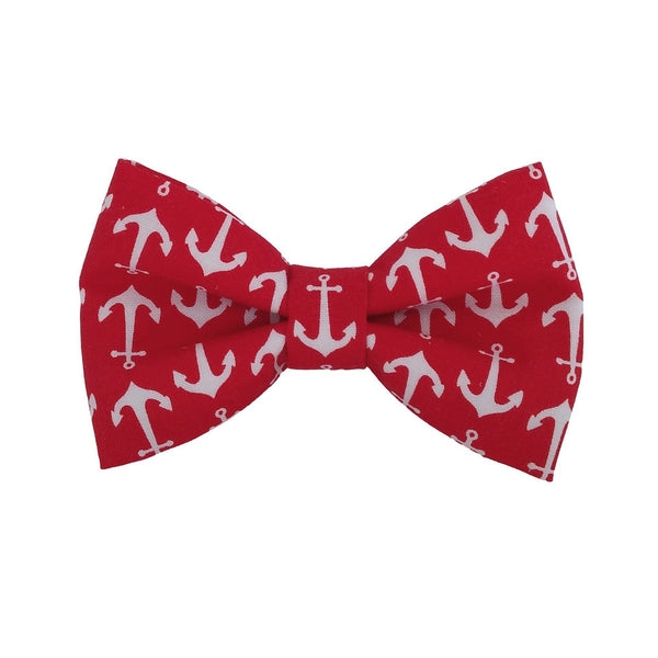 red dog bows and bow ties with anchors for collars