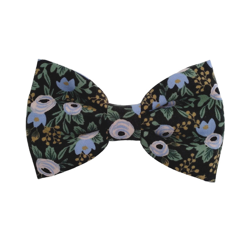 Black Floral Dog Bows for the Collar