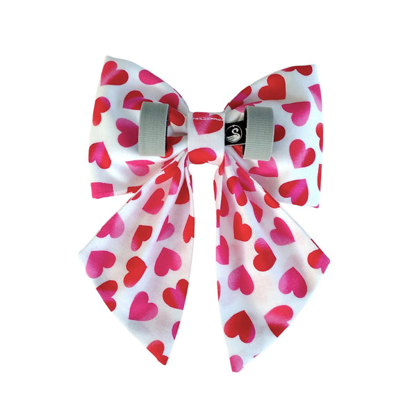 Fun Dog Bows with Hearts for the Collar