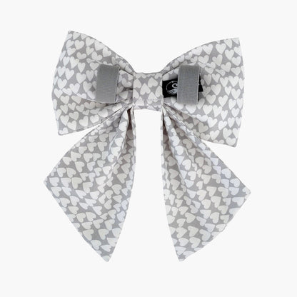 Gray Sailor Dog Bows for the Collar