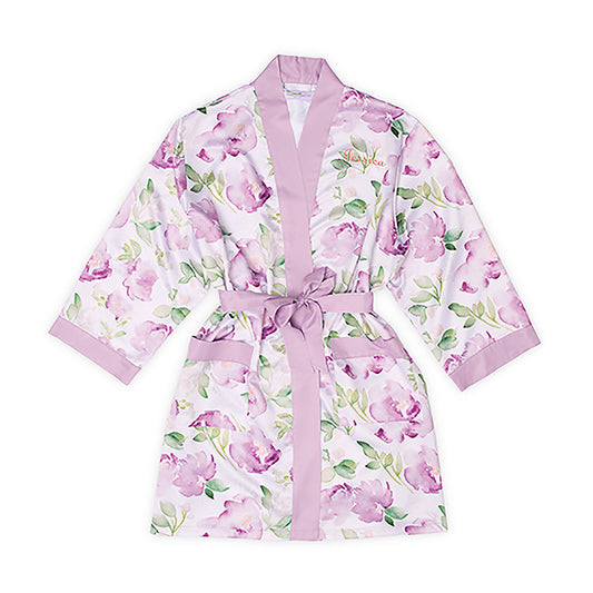 Lavender floral bridesmaid robe