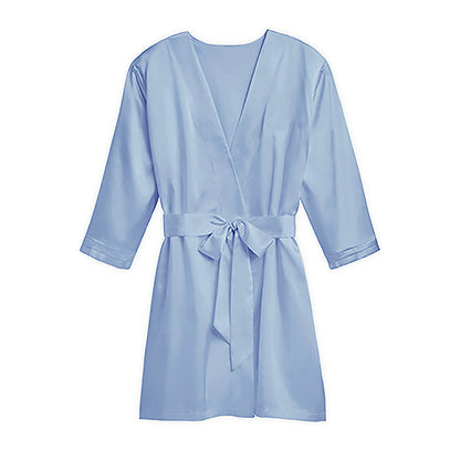 Periwinkle blue satin kimono robes for bridesmaids
