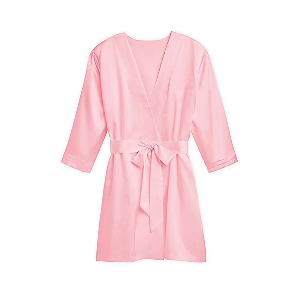 Pink silky kimono robe in 4 sizes