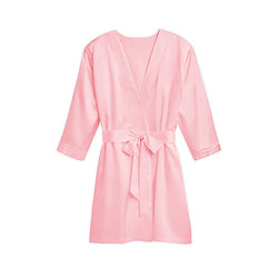 Pink silky kimono robe in 4 sizes
