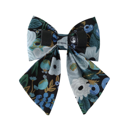 Black Floral Dog Bows for the Collar