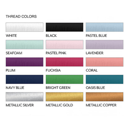 Thread colors for black striped tote bag