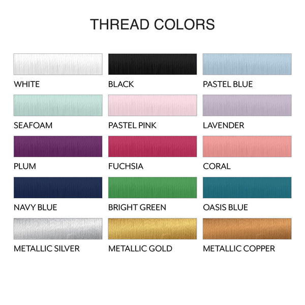 thread colors for waffle cosmetic bags