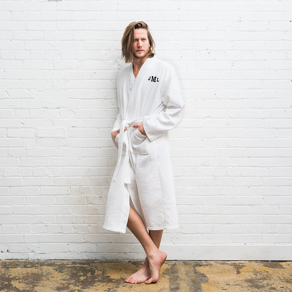 Men's Personalized Long Waffle Robes